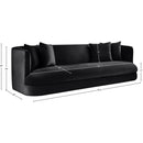 Meridian Alder Black Velvet Sofa IMAGE 16