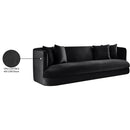 Meridian Alder Black Velvet Sofa IMAGE 17