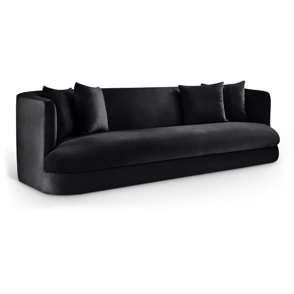 Meridian Alder Black Velvet Sofa IMAGE 1