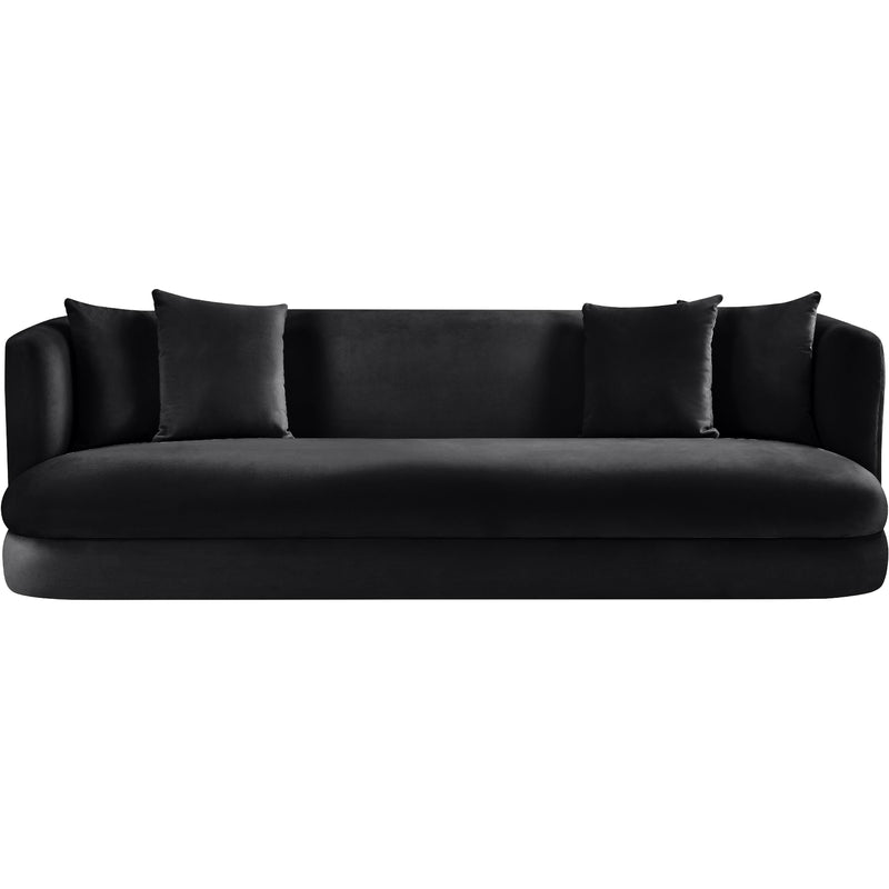 Meridian Alder Black Velvet Sofa IMAGE 3