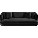 Meridian Alder Black Velvet Sofa IMAGE 4