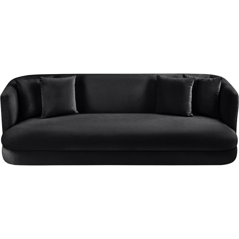 Meridian Alder Black Velvet Sofa IMAGE 4