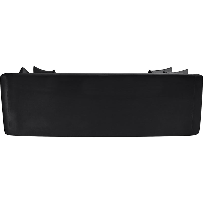 Meridian Alder Black Velvet Sofa IMAGE 5