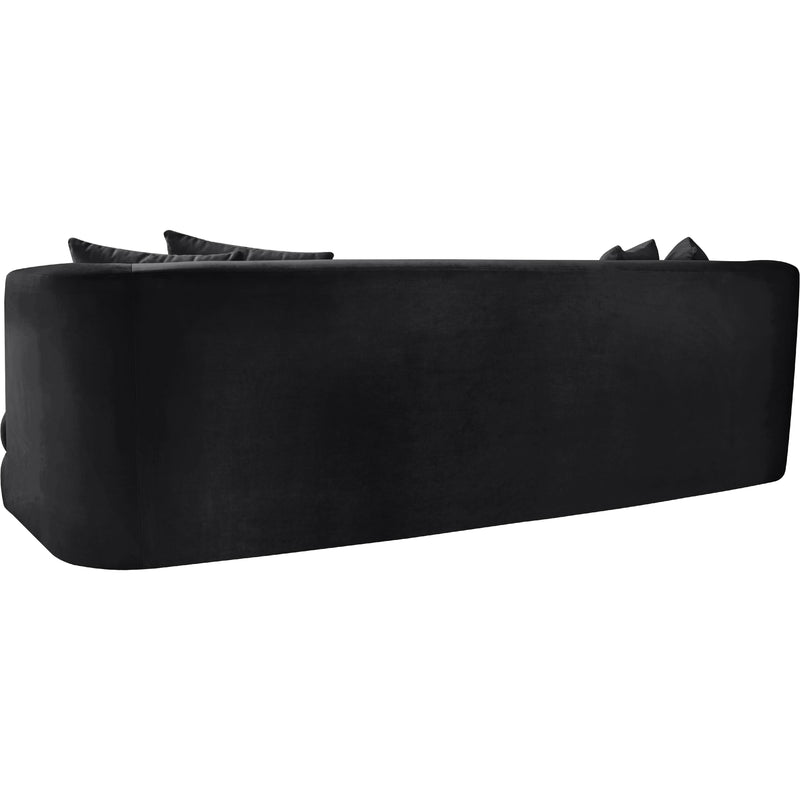 Meridian Alder Black Velvet Sofa IMAGE 6