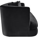 Meridian Alder Black Velvet Sofa IMAGE 7
