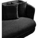 Meridian Alder Black Velvet Sofa IMAGE 9