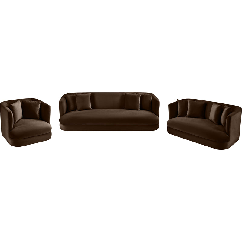 Meridian Alder Brown Velvet Chair IMAGE 12