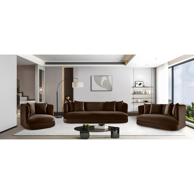 Meridian Alder Brown Velvet Chair IMAGE 14
