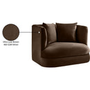 Meridian Alder Brown Velvet Chair IMAGE 17