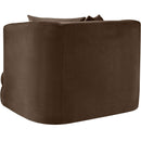 Meridian Alder Brown Velvet Chair IMAGE 6