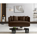 Meridian Alder Brown Velvet Loveseat IMAGE 2