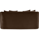 Meridian Alder Brown Velvet Loveseat IMAGE 5