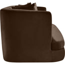 Meridian Alder Brown Velvet Loveseat IMAGE 7