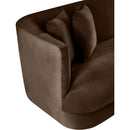 Meridian Alder Brown Velvet Sofa IMAGE 10