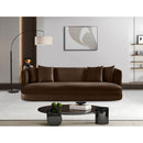 Meridian Alder Brown Velvet Sofa IMAGE 2
