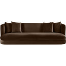 Meridian Alder Brown Velvet Sofa IMAGE 3