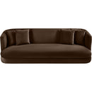 Meridian Alder Brown Velvet Sofa IMAGE 4