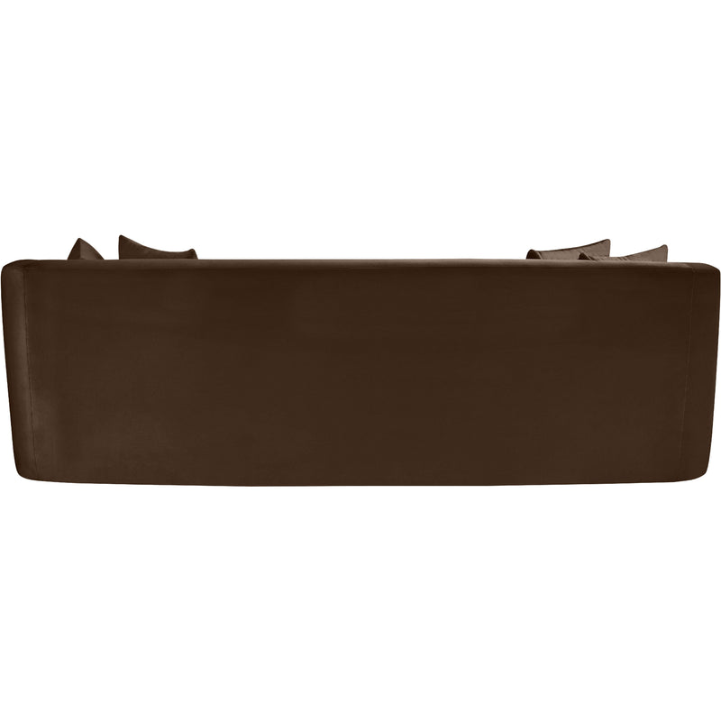 Meridian Alder Brown Velvet Sofa IMAGE 5