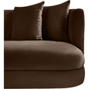 Meridian Alder Brown Velvet Sofa IMAGE 8