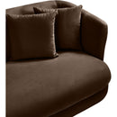 Meridian Alder Brown Velvet Sofa IMAGE 9