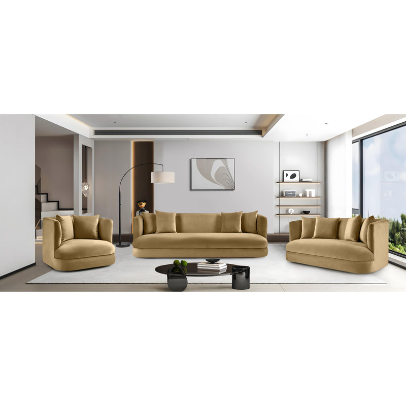 Meridian Alder Camel Velvet Chair IMAGE 14