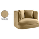 Meridian Alder Camel Velvet Chair IMAGE 17
