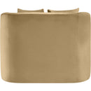 Meridian Alder Camel Velvet Chair IMAGE 5