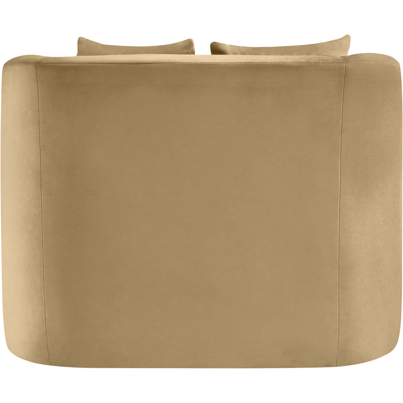 Meridian Alder Camel Velvet Chair IMAGE 5
