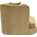 Meridian Alder Camel Velvet Chair IMAGE 7