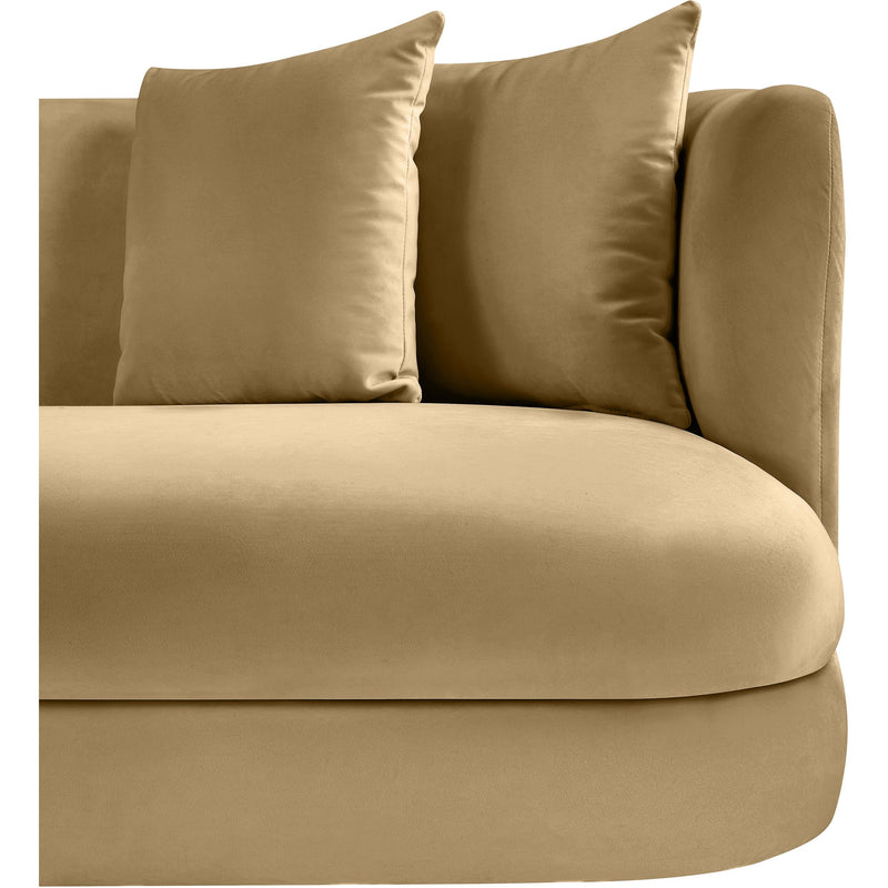 Meridian Alder Camel Velvet Chair IMAGE 8