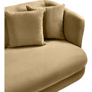 Meridian Alder Camel Velvet Chair IMAGE 9