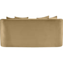 Meridian Alder Camel Velvet Loveseat IMAGE 5