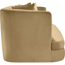 Meridian Alder Camel Velvet Loveseat IMAGE 7