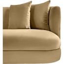 Meridian Alder Camel Velvet Loveseat IMAGE 8