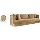 Meridian Alder Camel Velvet Sofa IMAGE 17