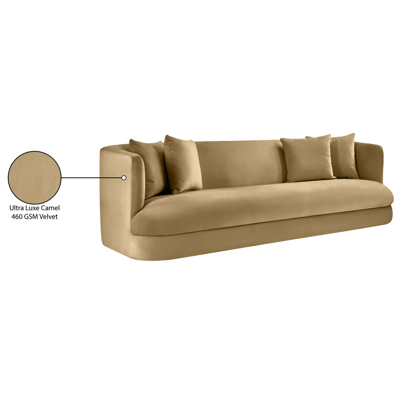 Meridian Alder Camel Velvet Sofa IMAGE 17