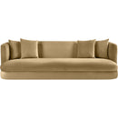 Meridian Alder Camel Velvet Sofa IMAGE 3