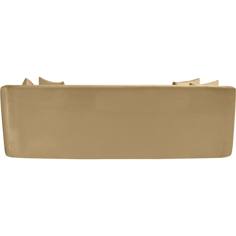 Meridian Alder Camel Velvet Sofa IMAGE 5