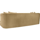 Meridian Alder Camel Velvet Sofa IMAGE 6
