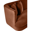 Meridian Alder Cognac Velvet Chair IMAGE 10