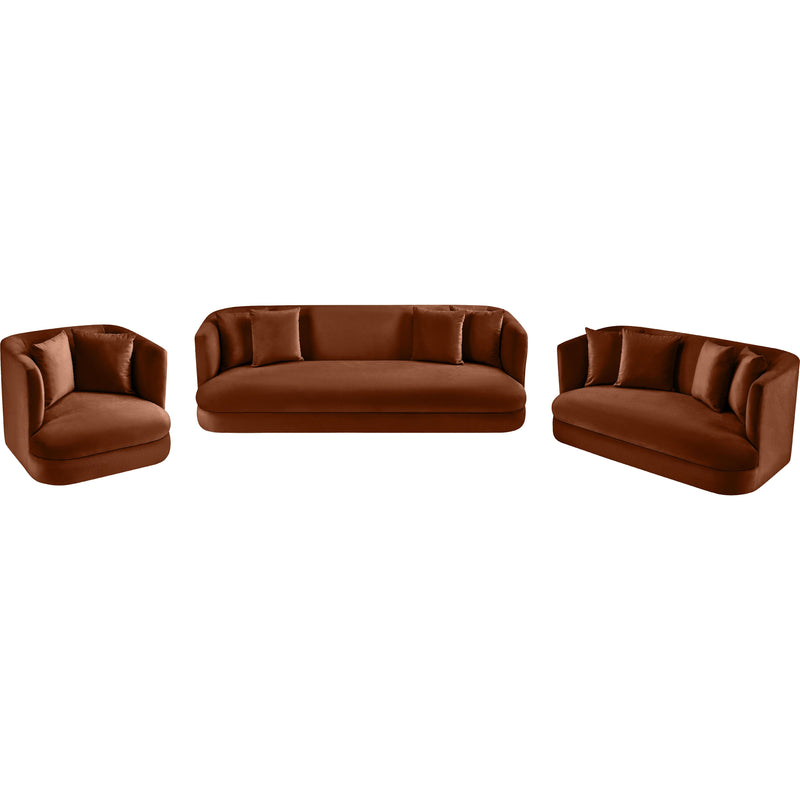 Meridian Alder Cognac Velvet Chair IMAGE 12