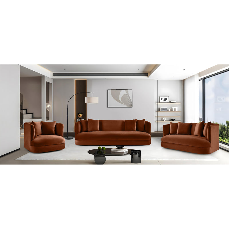 Meridian Alder Cognac Velvet Chair IMAGE 14