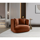 Meridian Alder Cognac Velvet Chair IMAGE 2