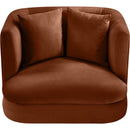 Meridian Alder Cognac Velvet Chair IMAGE 4