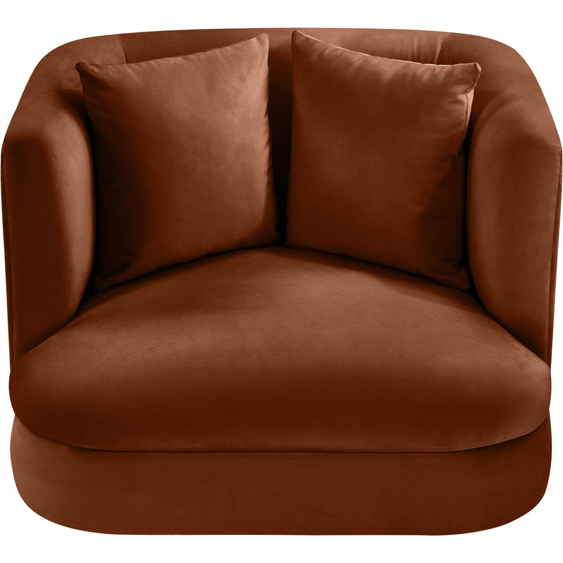 Meridian Alder Cognac Velvet Chair IMAGE 4