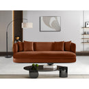 Meridian Alder Cognac Velvet Sofa IMAGE 2