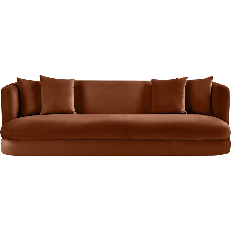 Meridian Alder Cognac Velvet Sofa IMAGE 3