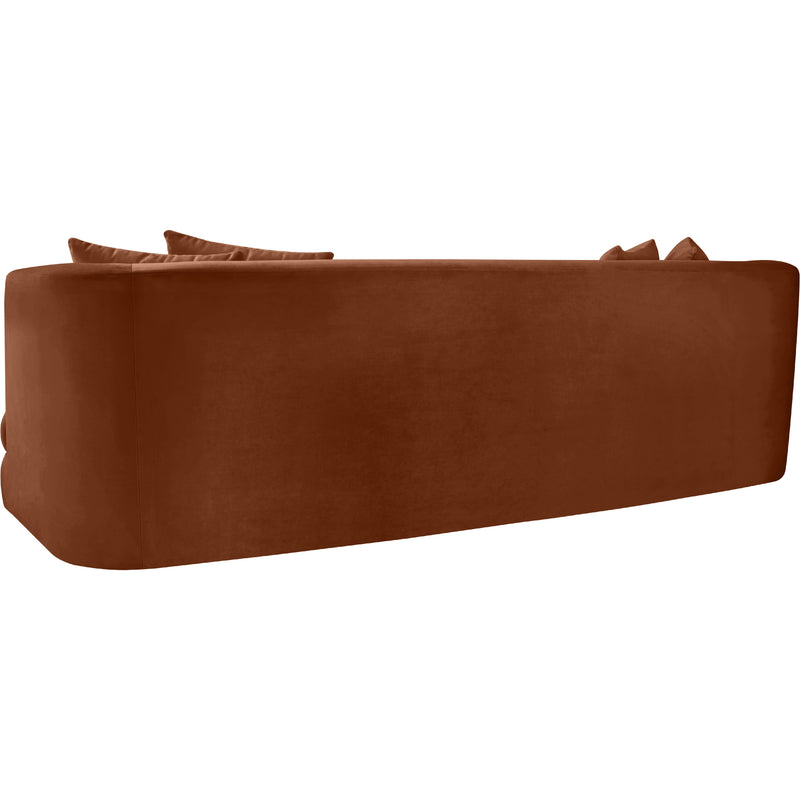 Meridian Alder Cognac Velvet Sofa IMAGE 6