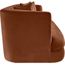 Meridian Alder Cognac Velvet Sofa IMAGE 7