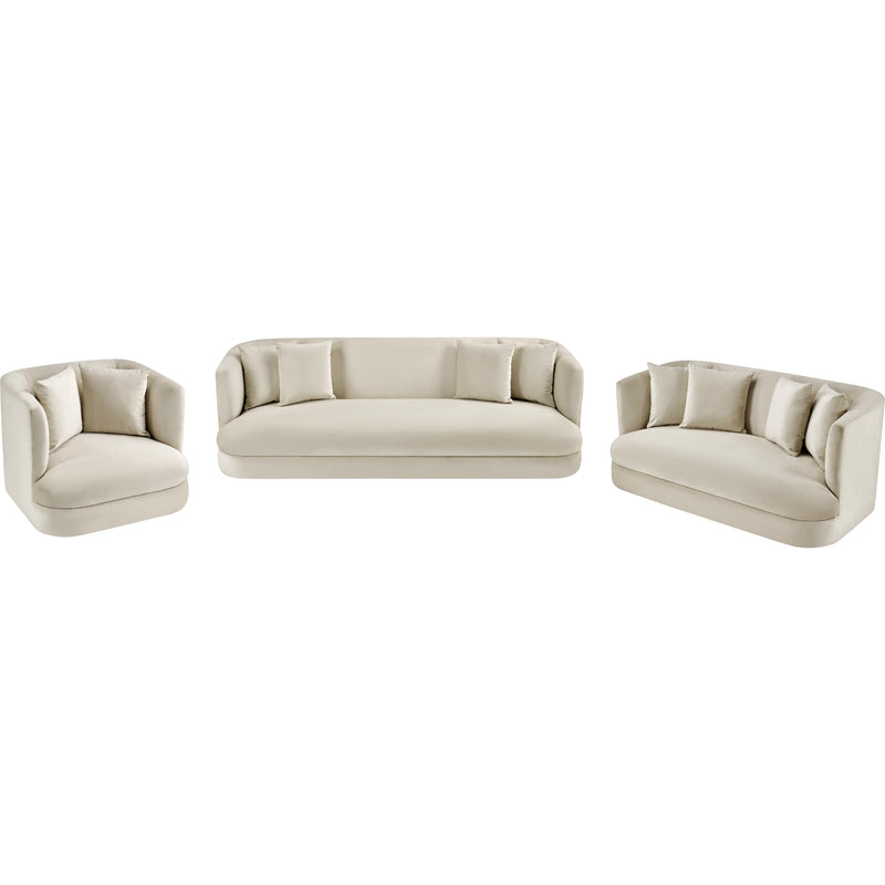 Meridian Alder Cream Velvet Chair IMAGE 12